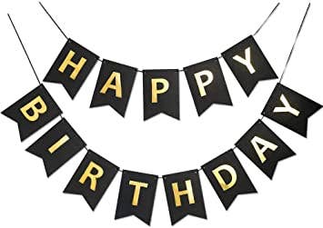 Toyventures - Venta al por mayor Cartel/pancarta para fiestas - Guirnalda de cumpleaños en plateado y rosa dorado para decoración de fiesta6