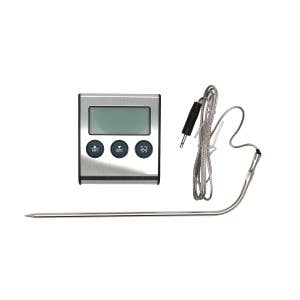 KIZEN Digital Meat Thermometer with Probe - Kitchen Food Thermometer -  Black/White