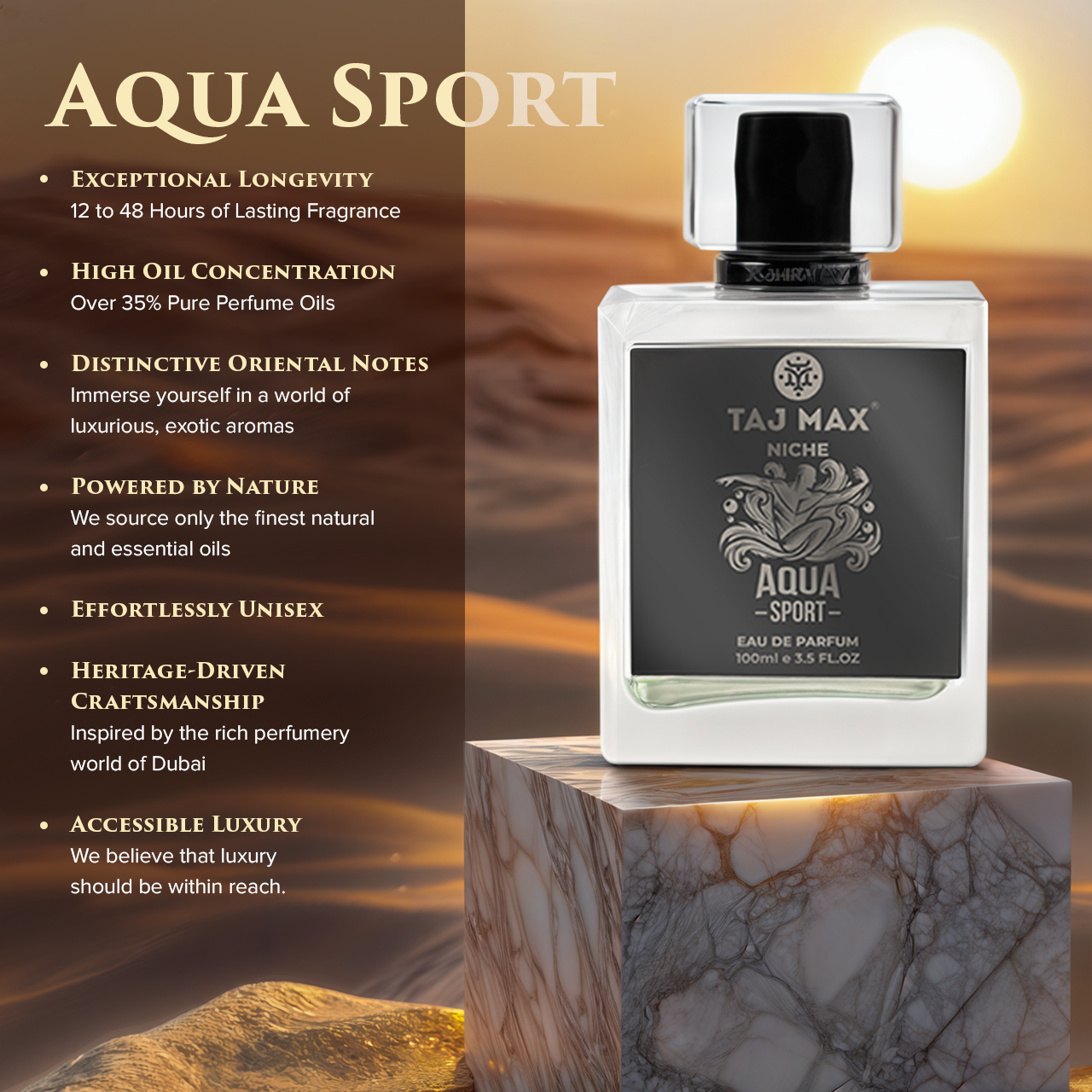 Daspar – wholesale Perfume/eau de toilette – TAJ MAX AQUA SPORT 3.4 OZ Dubai Long-Lasting Perfume 2