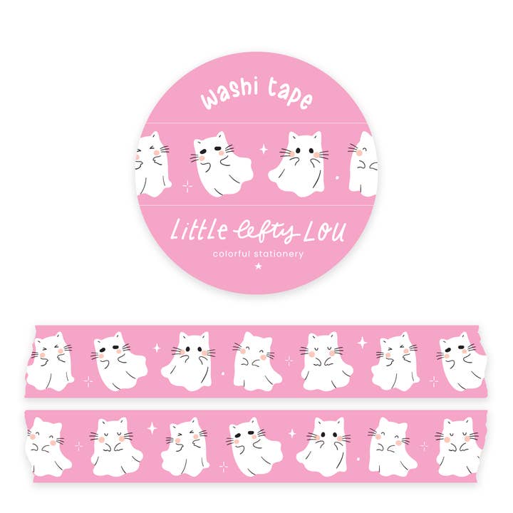 Little Lefty Lou - Wholesale Washi Tape - Ghost Cats Washi Tape
