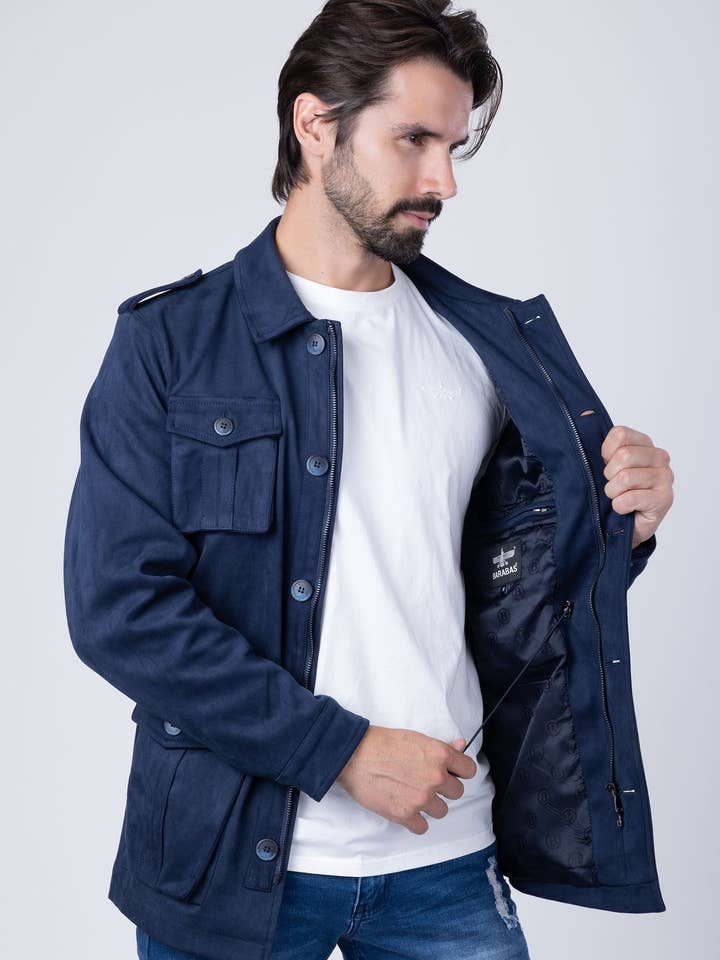 BARABAS - Venta al por mayor Chaqueta - Hombre - Chaqueta bomber de invierno de terciopelo con 4 bolsillos para hombre 4BH8616