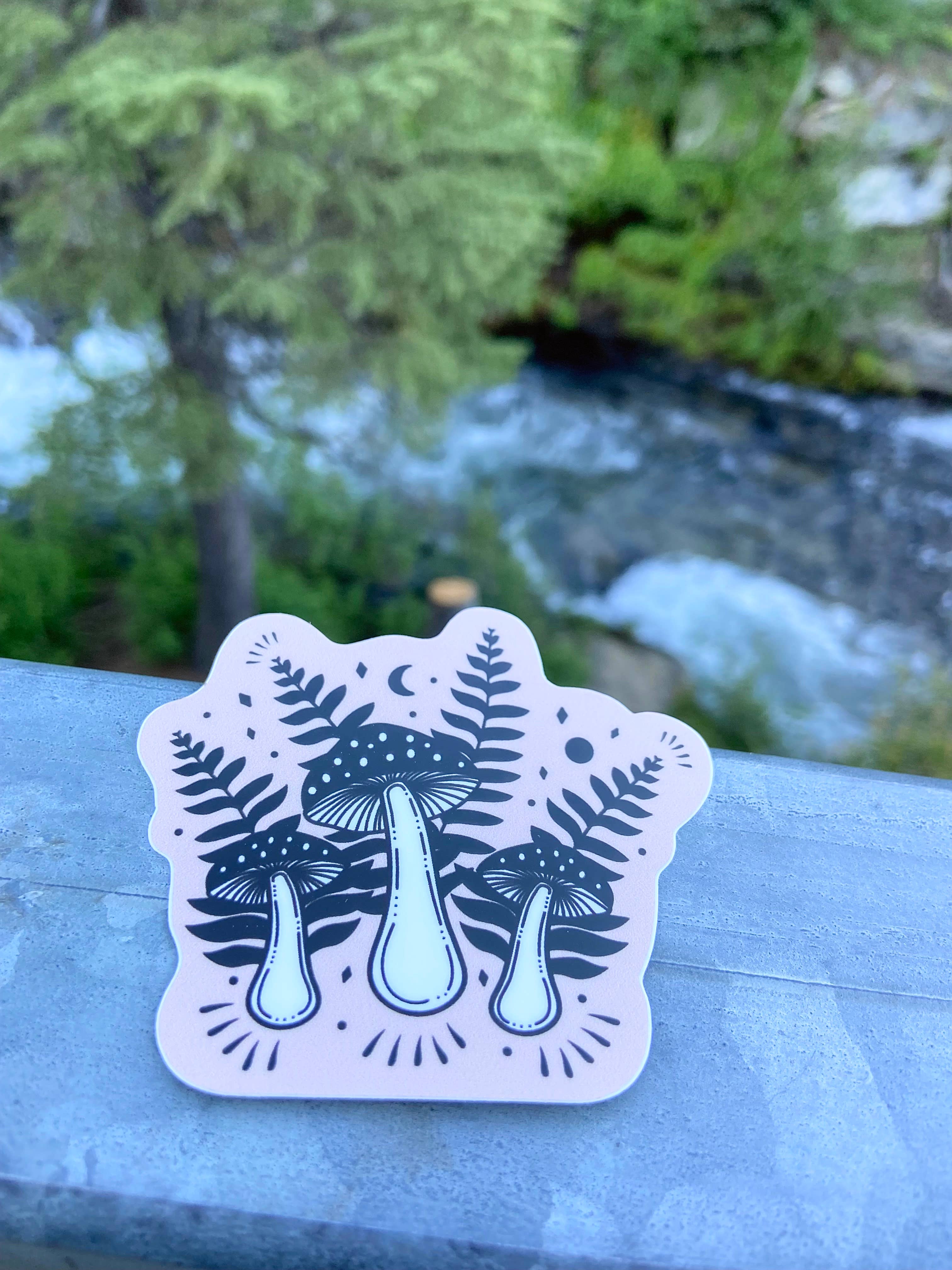 Graphic Heart - Wholesale Sticker - Magical Mushrooms - Vinyl Sticker1