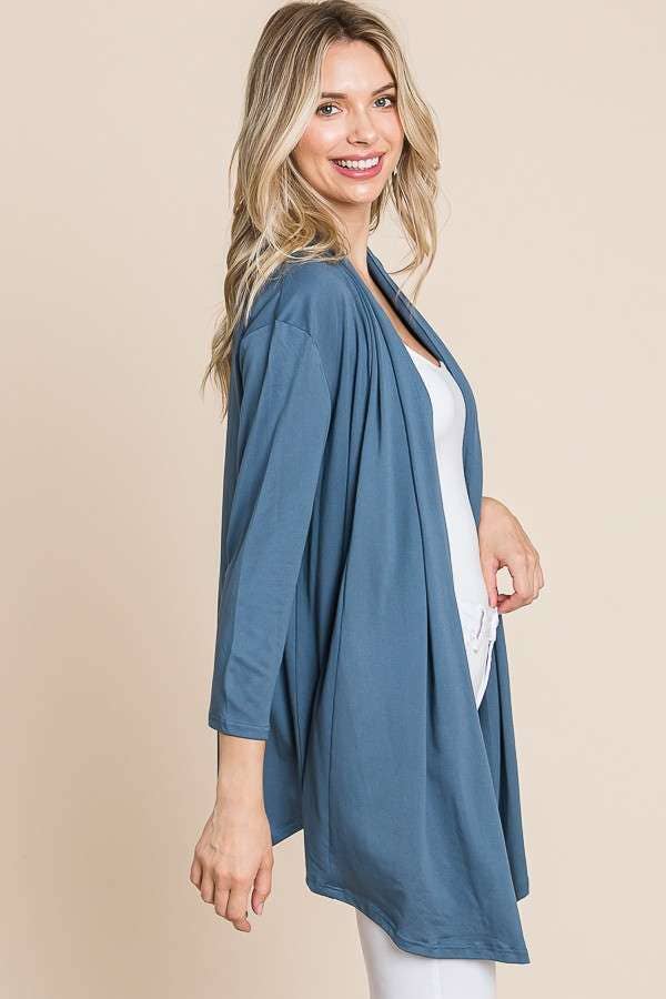 Culture Code - Wholesale Cardigan - Women's - CJT1086Q - DRAPE CARDIGAN TOP7