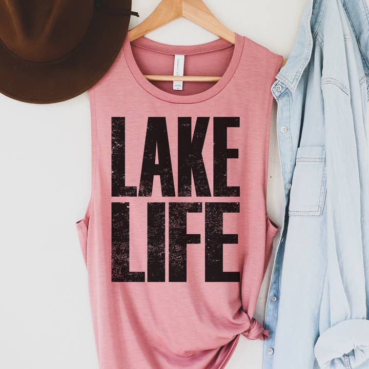 Lake Life Summer Tank Top for wholesale by ZZ Threadz
