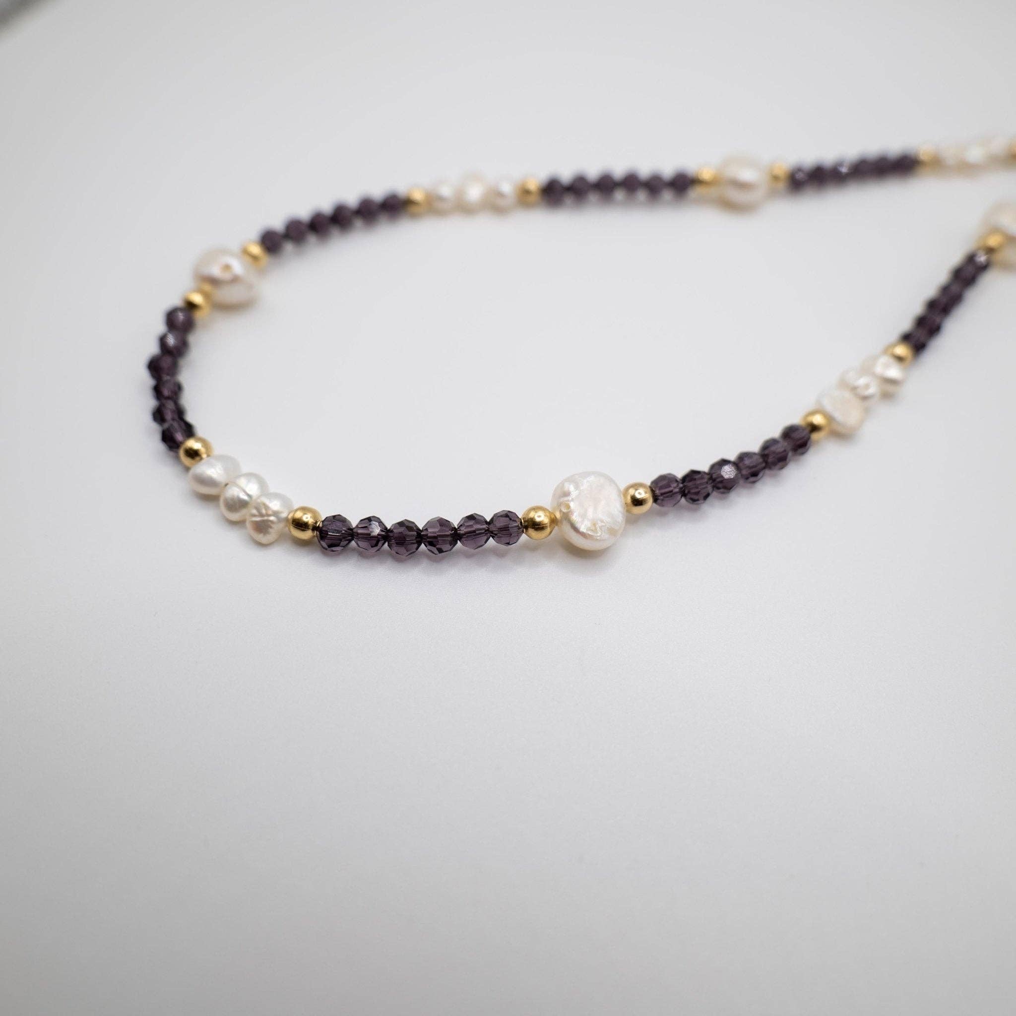 OE! - Wholesale Beaded/Pearl Necklace - CRISTALLI VIOLA - Collana con cristalli e perle4