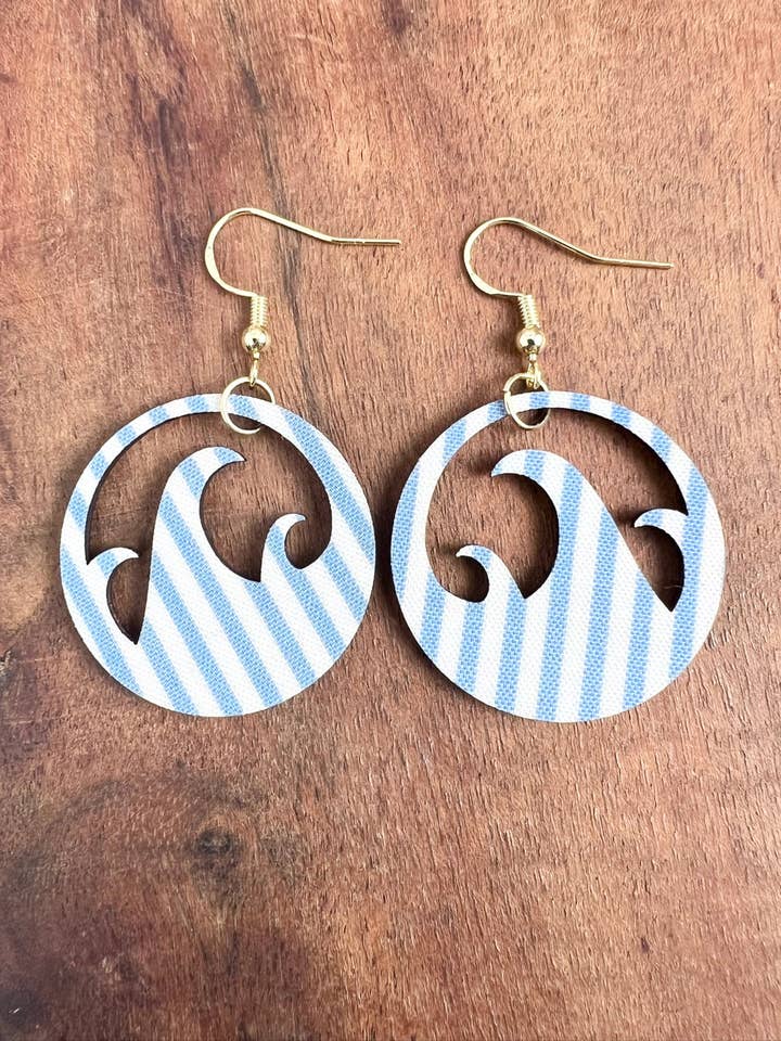 Upcycled Wave Earrings for wholesale by Comer Teng Studio