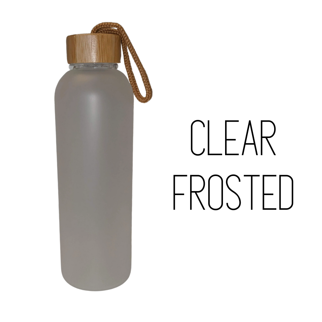 Sublimation Kings of Florida - Wholesale Water Bottle - 25 oz Sublimation Glass Water Bottle with Bamboo Lid1