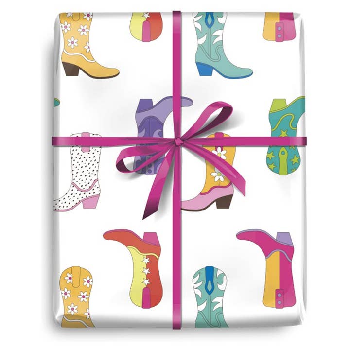 Cowgirl Wrapping Paper - Half Ream for wholesale by The Gift Wrap Company