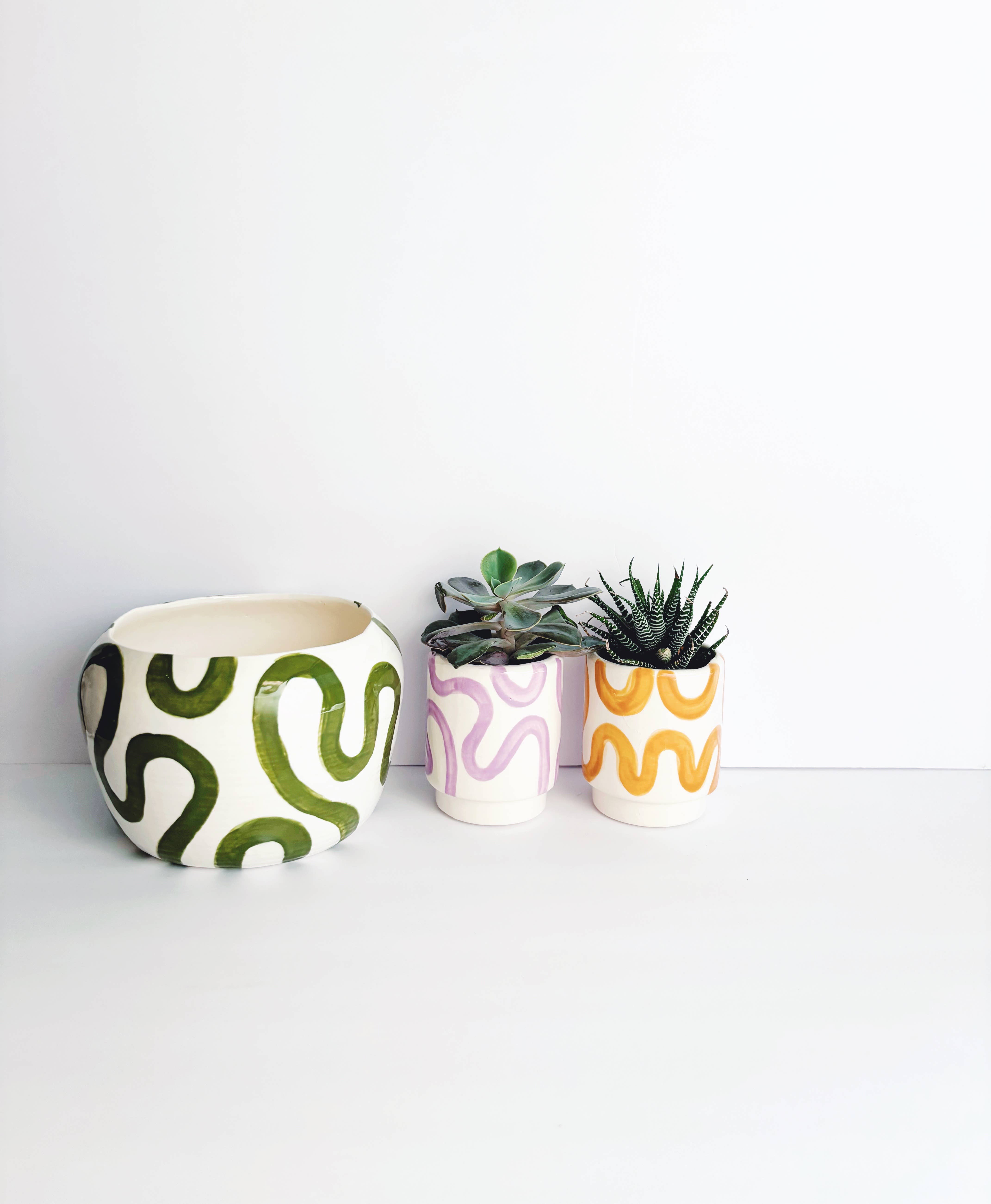 Luna Reece Ceramics - Wholesale Plant Pot - Squiggle Pots8