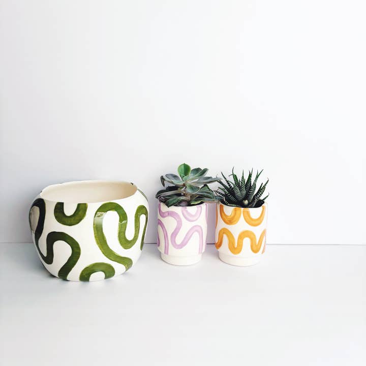 Luna Reece Ceramics - Wholesale Plant Pot - Squiggle Pots8