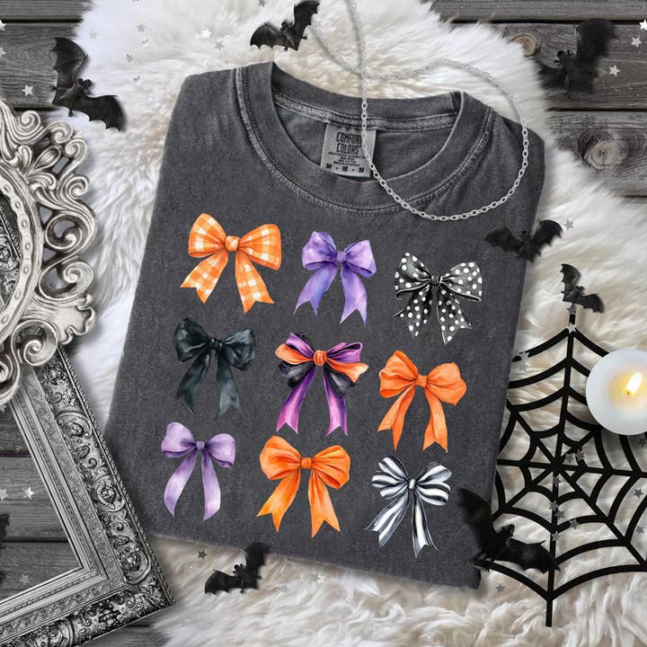 Halloween Bows DTF Heat Transfer for wholesale by Trendy Transfers