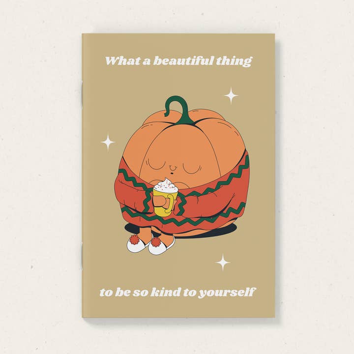 Be So Gentil To Yourself | Carnet de notes relié par selle pour la vente par Gobi Prints Co.