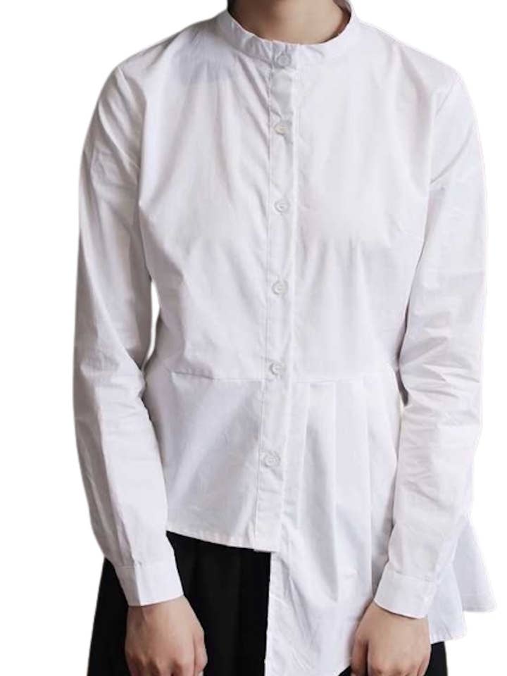 Chic geweldig wit shirt voor wholesale door Luxe & Leather by Madonna & Co