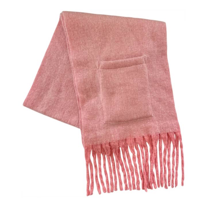 Sprigs - Wholesale Scarf - Women's - Extra Long Fringe Scarf With Pocket