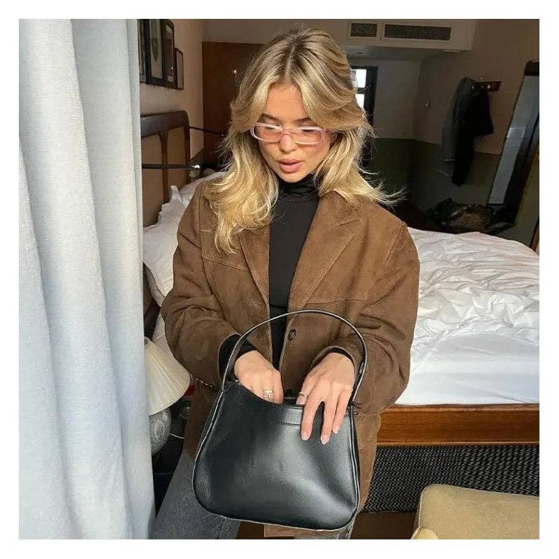 kycozy – wholesale Jacka - Dam – Vintage minimalistisk kort mockajacka4