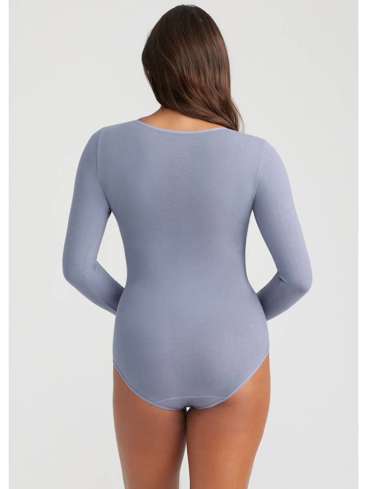 Yummie - Wholesale Bodysuit - Women's - Long Sleeve Shaping Bodysuit - 360Sculptâ„¢ Cotton