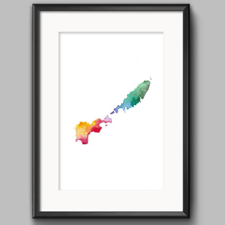 Coll & Tiree Map Print for wholesale by Sarah Leask Studio