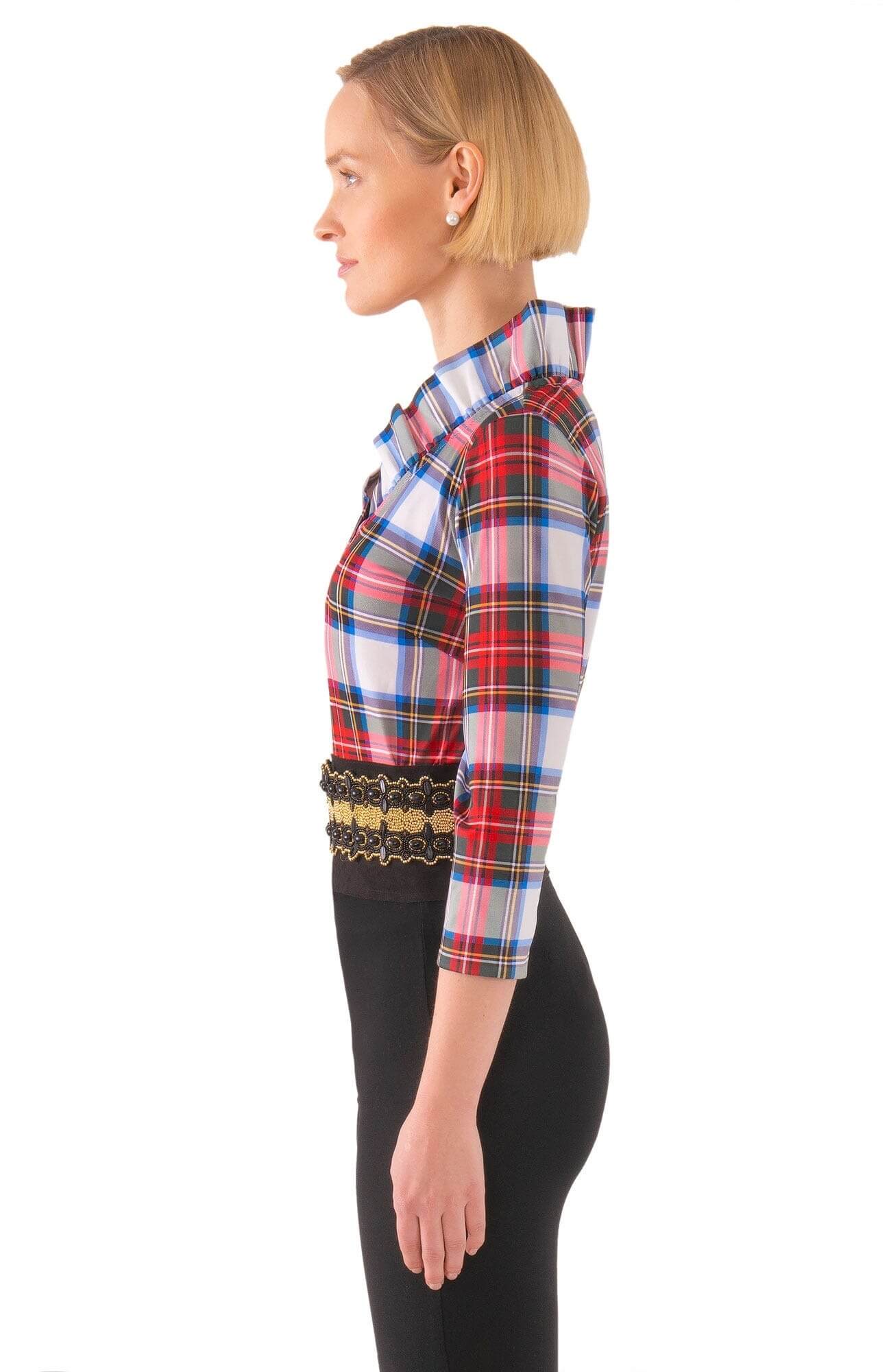 Gretchen Scott LLC - Wholesale Blouse - Women's - Ruffneck Top - Duke of York7