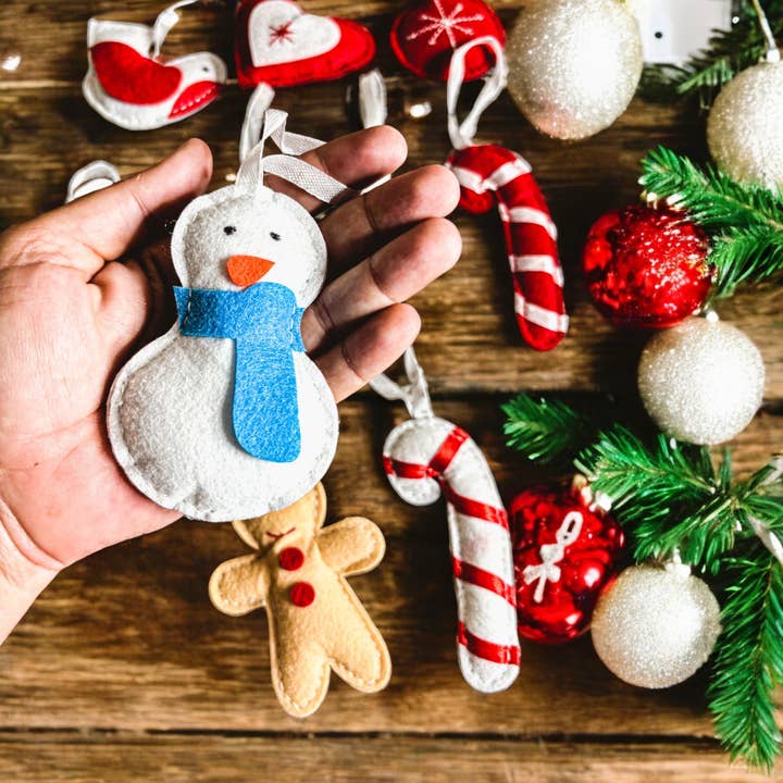 Gia Roma – Großhandel Adventskalender – Wiederverwendbarer Adventskalender aus Filz mit hängenden Plüschornamenten17