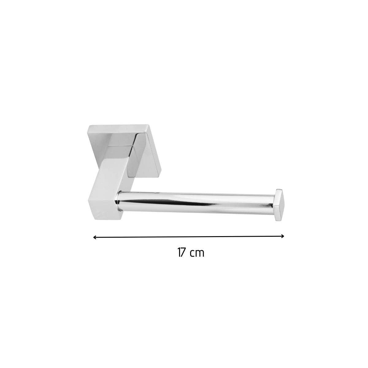 Fackelmann - Wholesale Toilet Paper Holder - Fackelmann M chrome gray straight wall toilet paper holder2