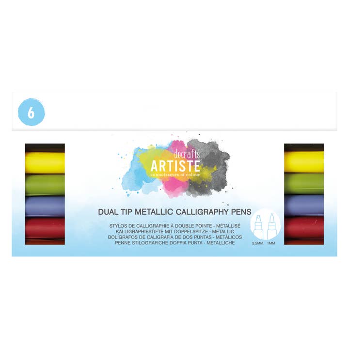 West Design Products – wholesale Pen – Artiste Dual Tip Calligraphy Pens (6pk)