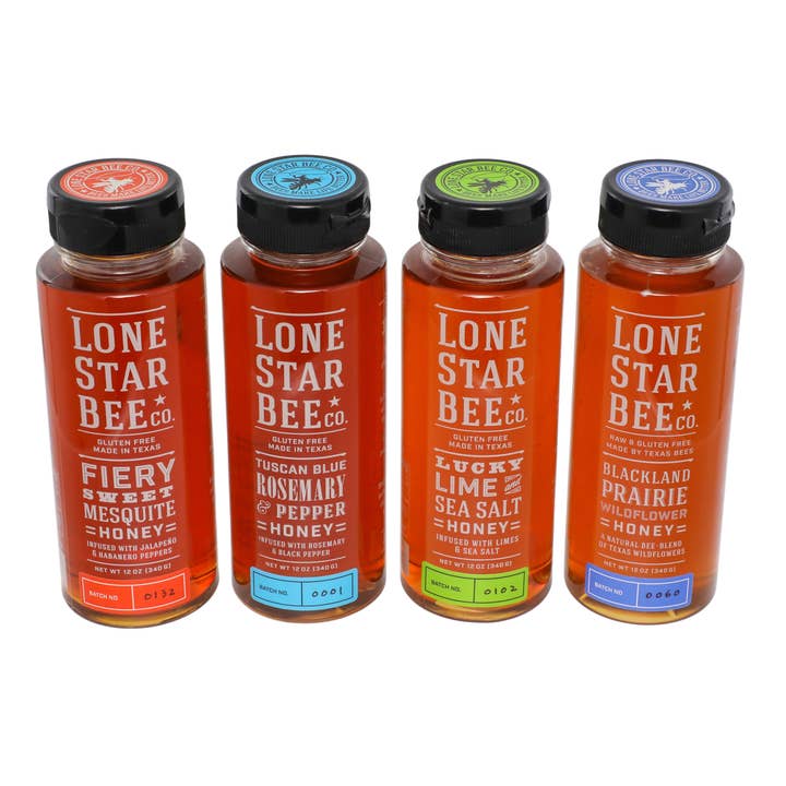 Lone Star Bee Company - Wholesale Honey - COMPLETE Honey Case Mix (12-Bottle Case)