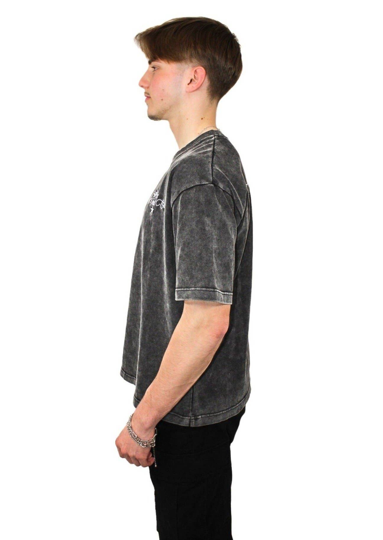 Trial And Error - Wholesale T-Shirt - Women's - Star Stream Washed Black T-Shirt5