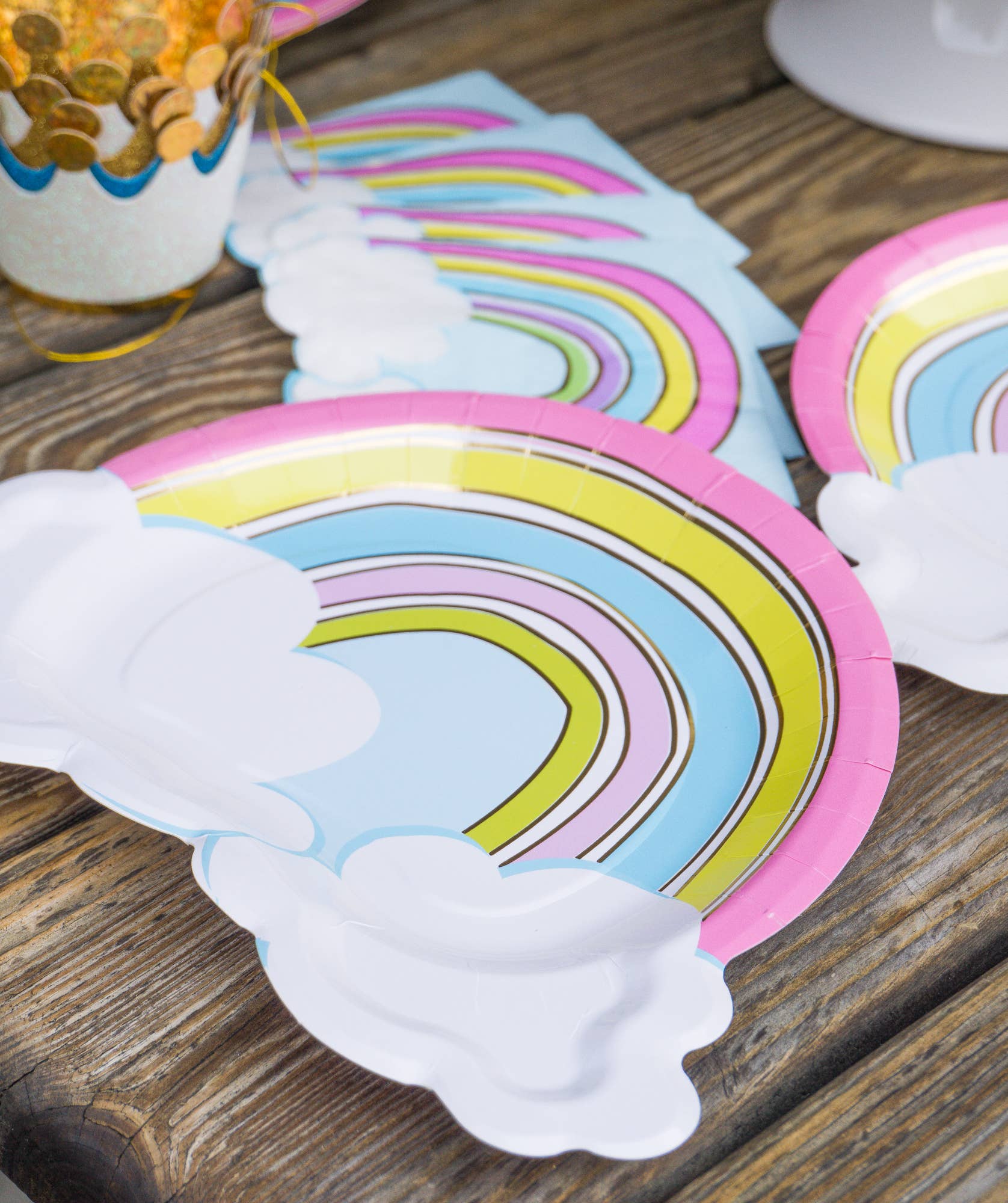 Party Partners - Wholesale Disposable Plate - Rainbow Dessert Plates5