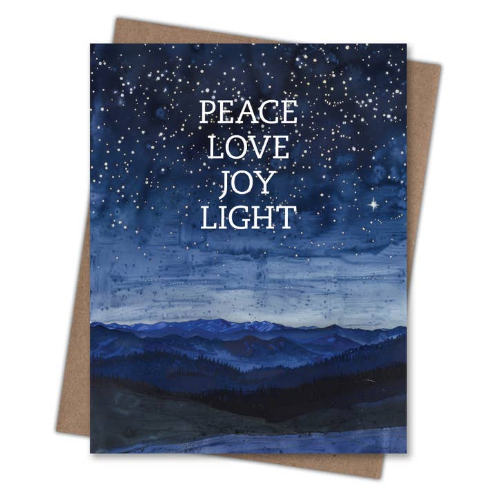 Waterknot - Wholesale Season's Greetings Card - Mountain Light Holiday Season's Greetings Card1