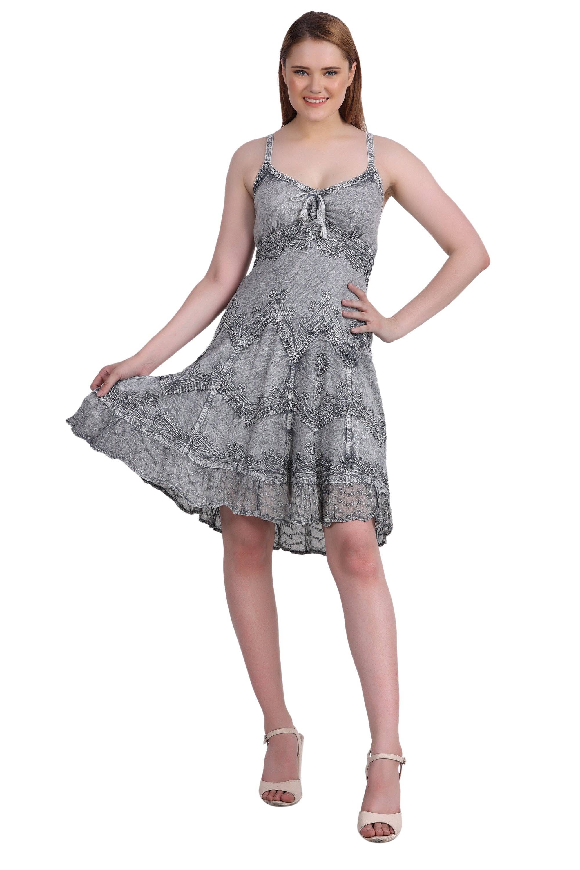 Advance Apparels - Vente Robe – femme - Robe mi-longue délavée à l'acide 130417