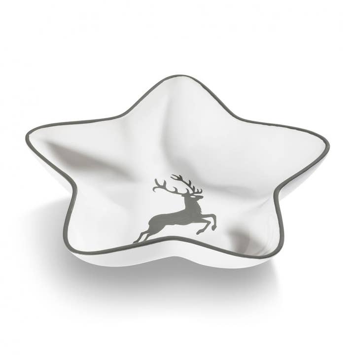 Cerf gris, bol étoile Stella (L : 22cm) pour la vente par Gmundner Keramik Handels GmbH