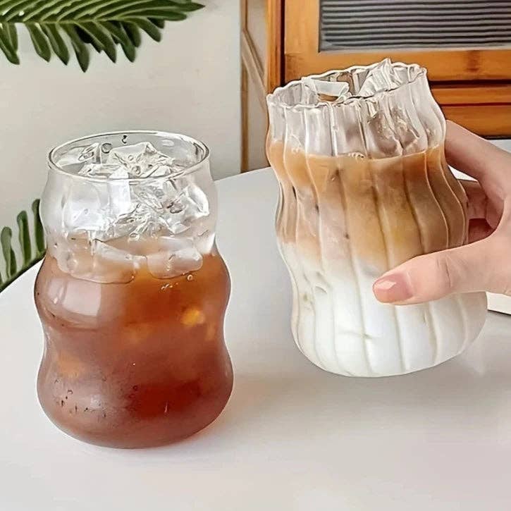 BRECK + FOX - Vente Verre/tasse - Ensemble de 4 gobelets côtelés résistants à la chaleur2