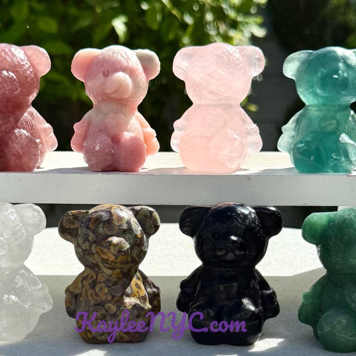 KayleeNYC - Wholesale Spiritual Stone/Crystal - 6cm Natural Crystal Teddy Bears Healing Energy
