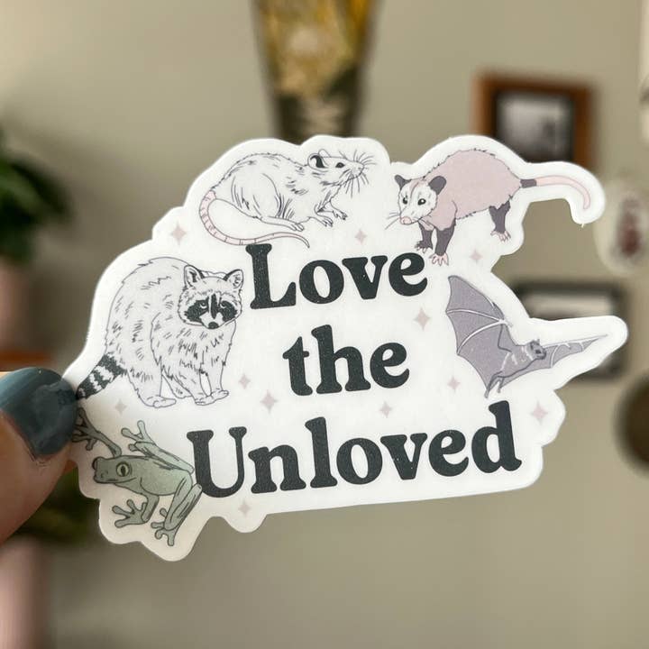Love the Unloved sticker for wholesale by Thanks, Capitalism!