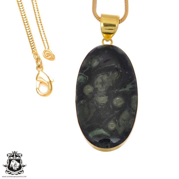 Ciondolo Kambaba Star Galaxy Jasper placcato in oro 24 carati GPH1222 per la vendita all'ingrosso da parte di SARAH DESIGNS JEWELRY
