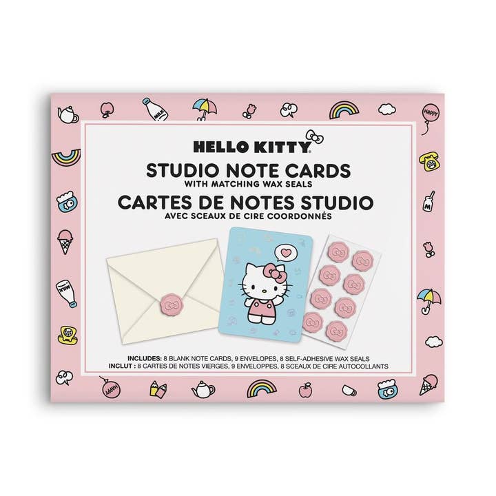 Studio Oh! - Wholesale Stationery/Notecard Set - Hello Kitty Classic Pink Studio Note Cards2