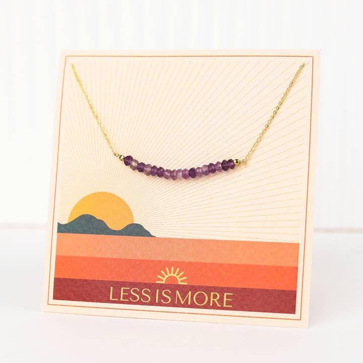 Amethyst Smile Bracelet (Gold or Silver) for wholesale by Less is More