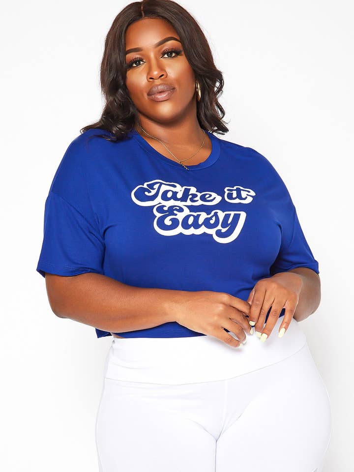 Robin K - Wholesale Screen Printed T-Shirt - Women's - Bellatrix Plus Size Women's Printed Crop Top7