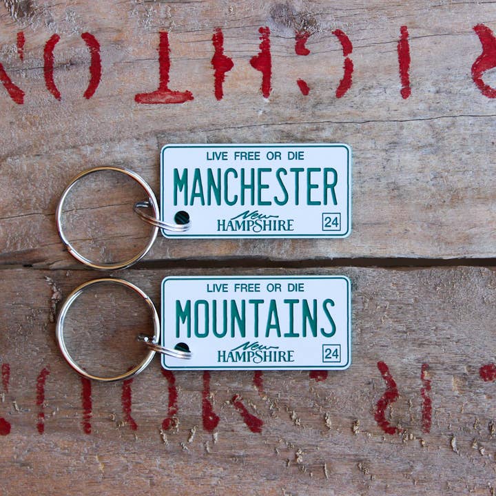 The Laundry Room Shop – Porta-chaves - Unissexo por atacado – Chaveiro de Plástico Gravado Personalizável - New Hampshire2
