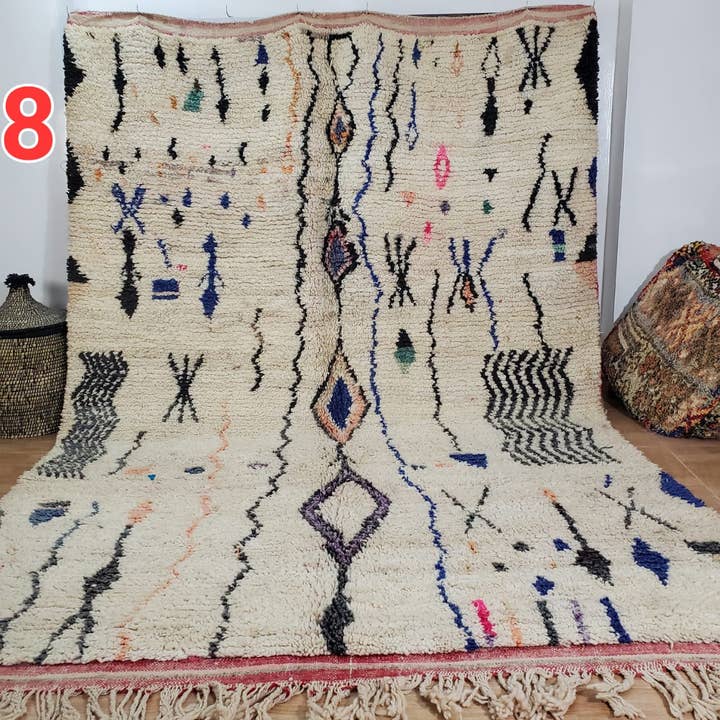 TAPETE MARROQUINO 100% FEITO À MÃO 150 - 250 cm nº 929 por atacado de Maroccarpets Poufs and pillows wholesale +31648976894