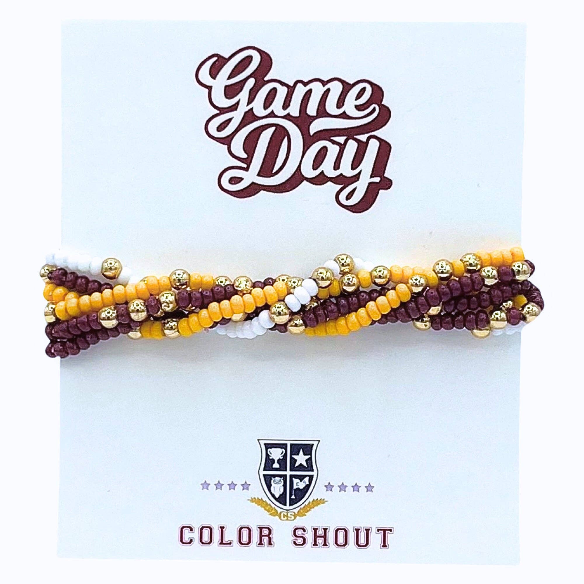 Color Shout - Wholesale Jewelry Set - Game Day Team Colors: Set of 6 Stretch Bracelets15
