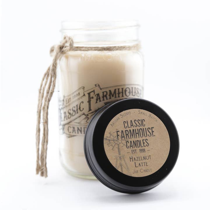 Vela en tarro de albañil (14 oz) para venta al por mayor de Classic Farmhouse Candles