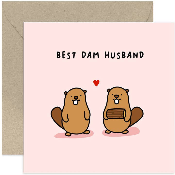 Best Dam Husband Card - Husband Card - Anniversary Card for wholesale by Old English Company