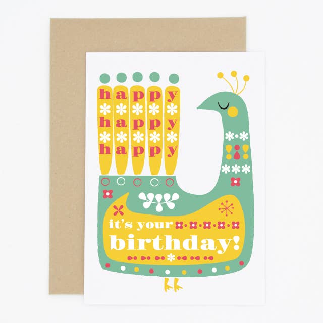 Tarjeta de cumpleaños Mondo Bird para venta al por mayor de Madame Annie et Fils