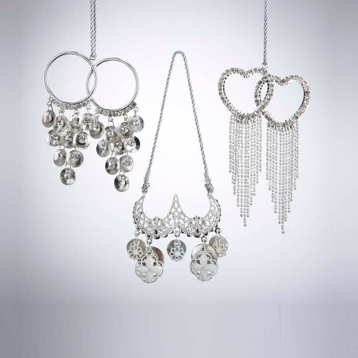 2"ORNEMENT DE BIJOUX EN MÉTAL 3/ASSTD pour la vente par Kurt S. Adler, Inc.