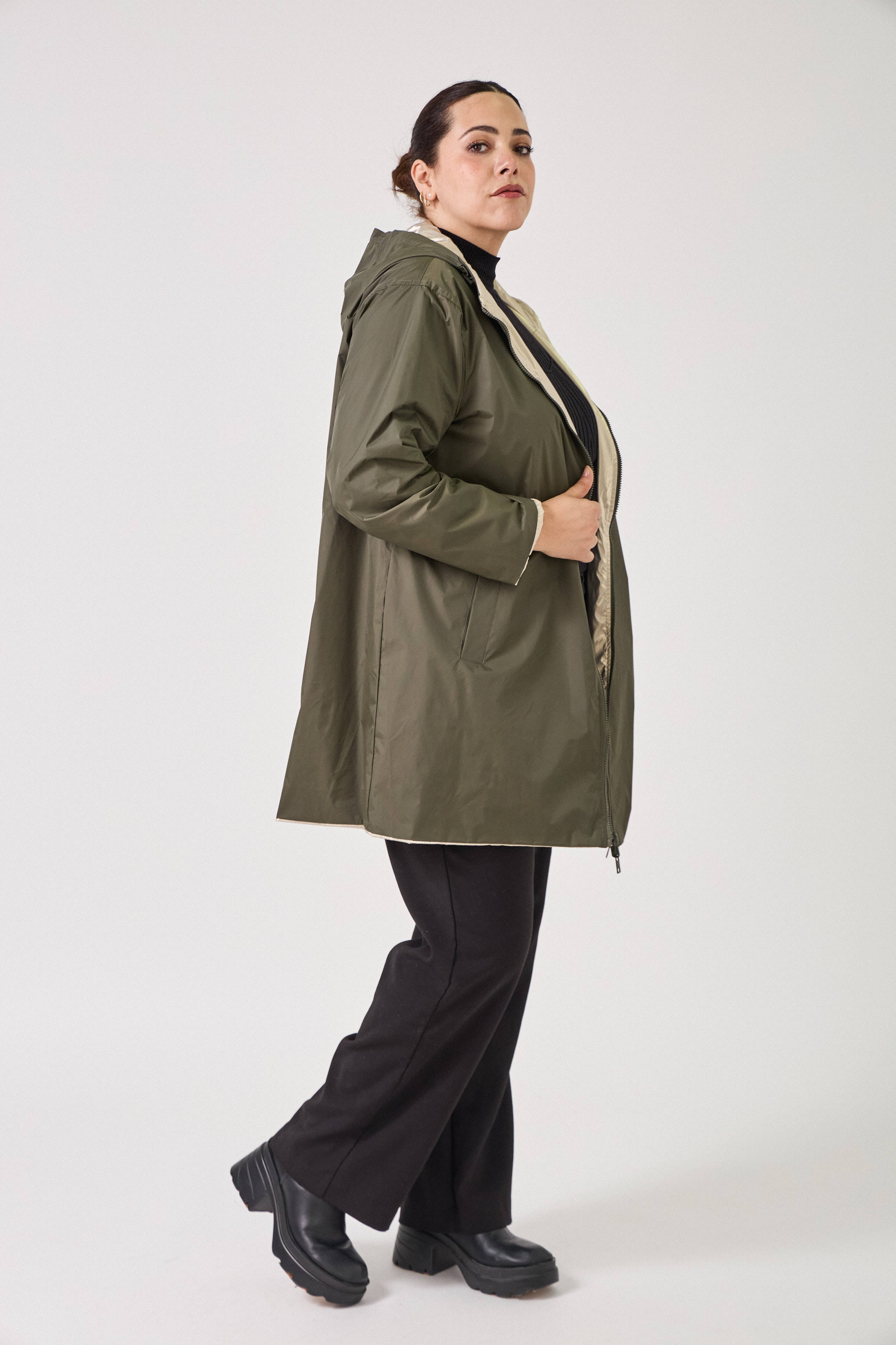 Escandelle Paris - Wholesale Parka - Women's - Mid-length reversible parka - Plus Sizes1