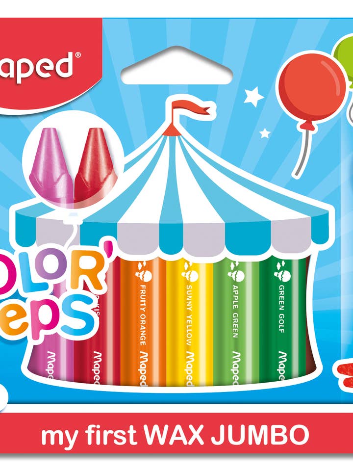 Color'Peps My First Jumbo Triangular Wax Crayons x12 for wholesale by Maped Helix USA