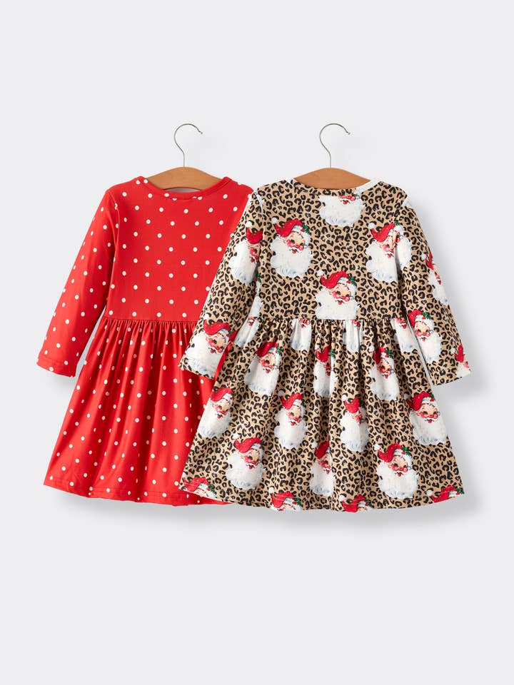 Rylee Faith Designs - Wholesale Dress Set - Baby - Winter Christmas Print Girls Dress Set (2 Pieces)12