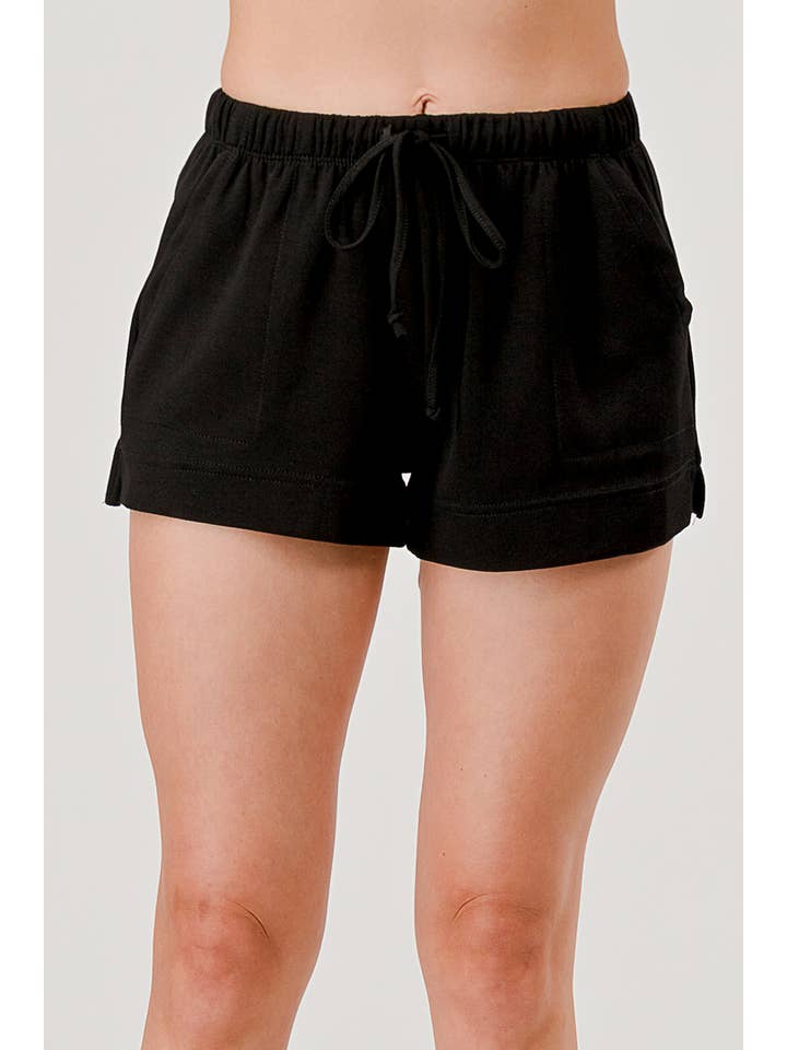 REDFINCH APPAREL INC - Wholesale Athletic Shorts - Women's - Womens Dolphin Hem Drawstring Waist Track Shorts