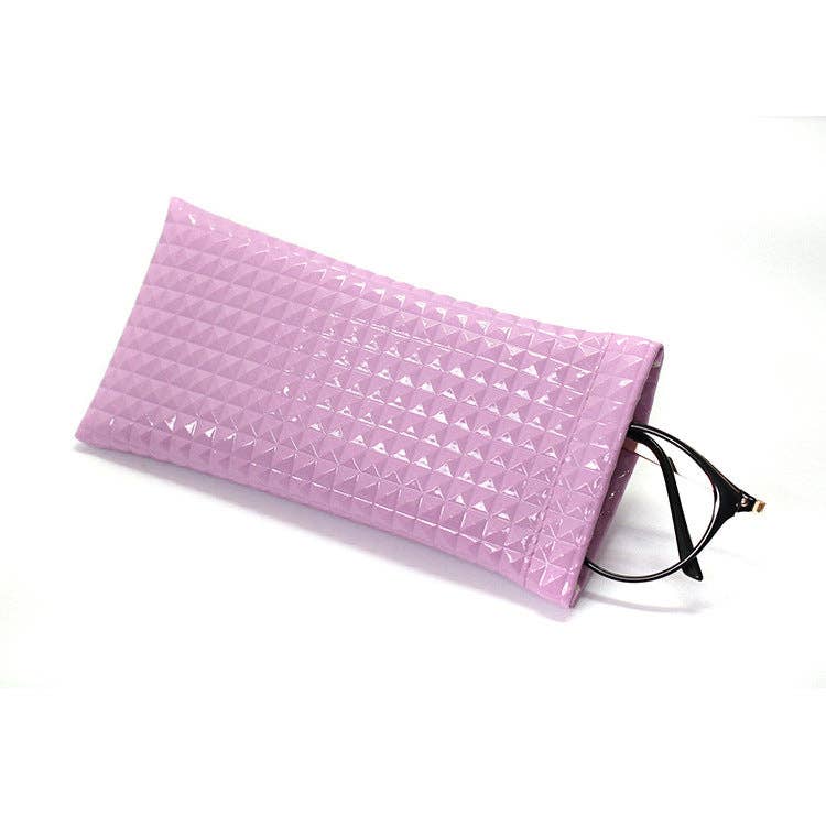 Ole - Wholesale Eyewear Cases & Holders - Women's - Diamond Grid Pattern Glasses Pu Protecting Bag 0